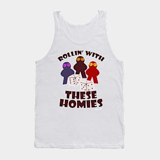 Fun Rolling Homies Boardgame Meeple Art Tank Top